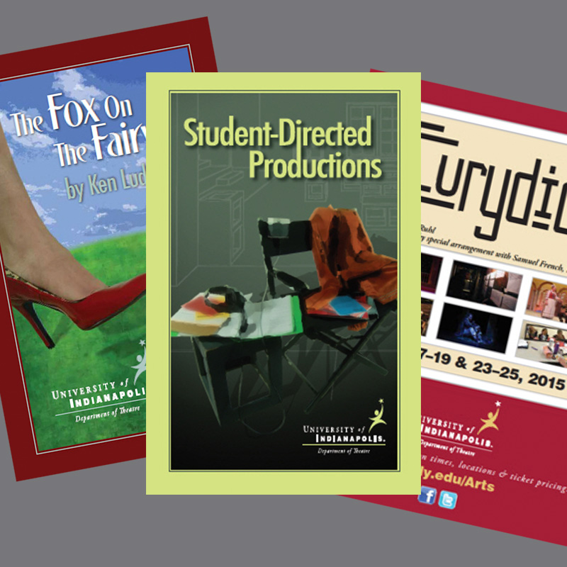 Three covers of theatre productions