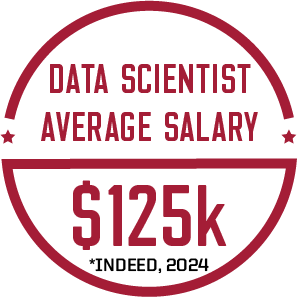 Average Salary, Data Scientist: $125,000 (source: Indeed, 2024)