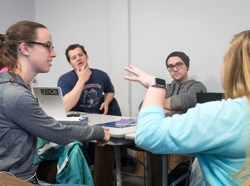 students engaged in a meeting