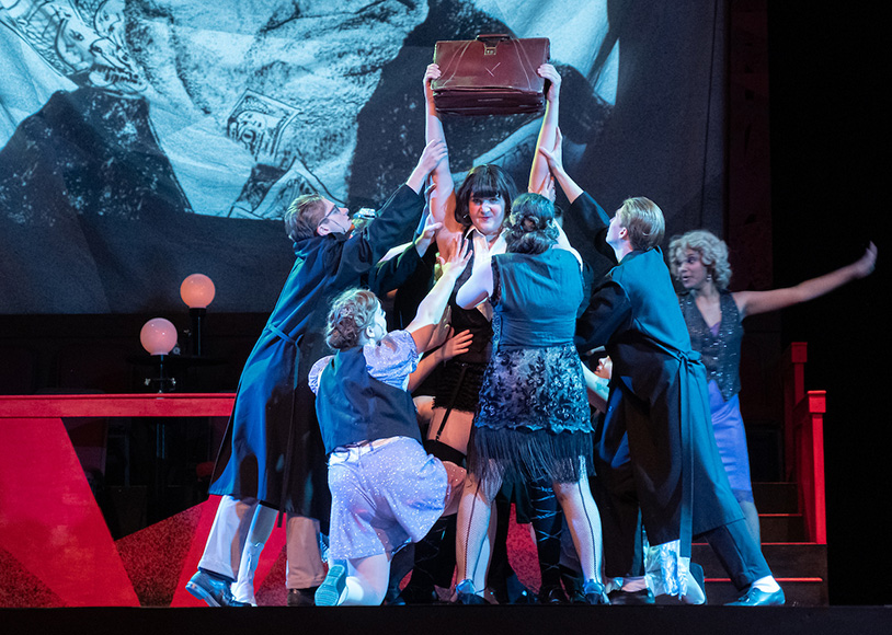 group of actors on stage