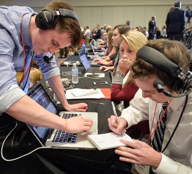students producing TV and radio shows