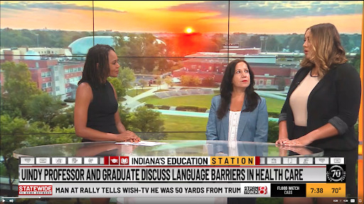 teacher and student on news
