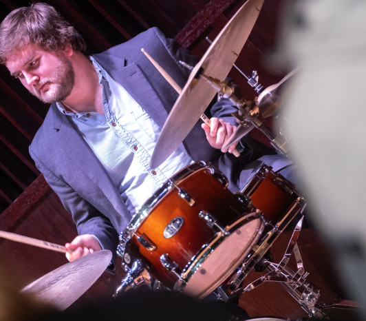 a man drumming