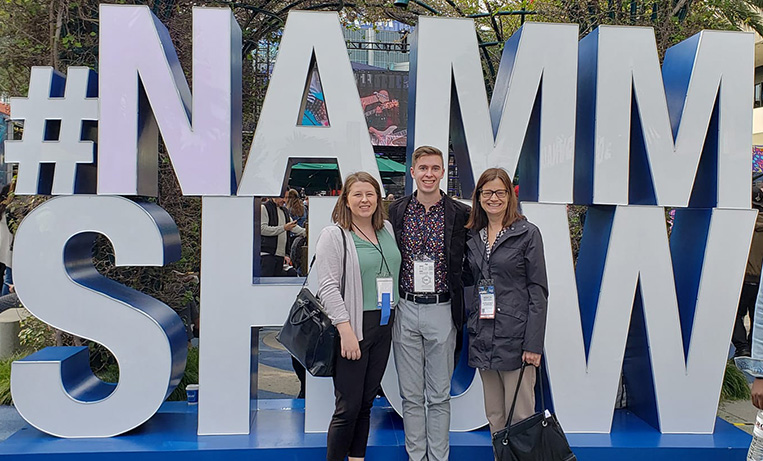 Rebecca Sorley and others at NAMM Show