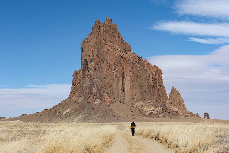 large rock structure in the desert