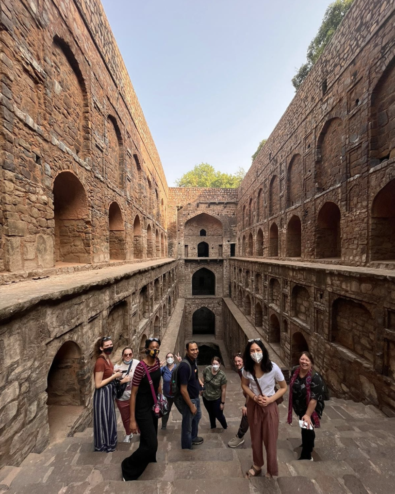 Faculty and students during India trip