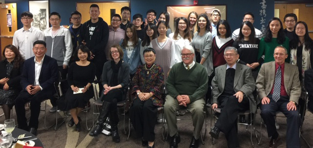 Dr. Phylis Lan Lin with UIndy faculty and students from China