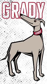 red and white Grady illustration phone wallpaper