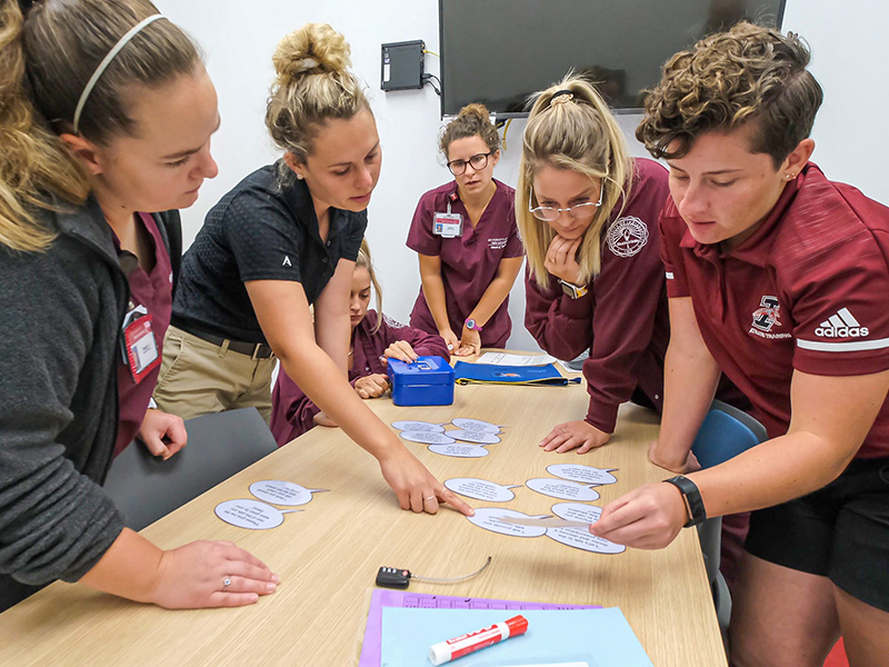 students engage in a group activity