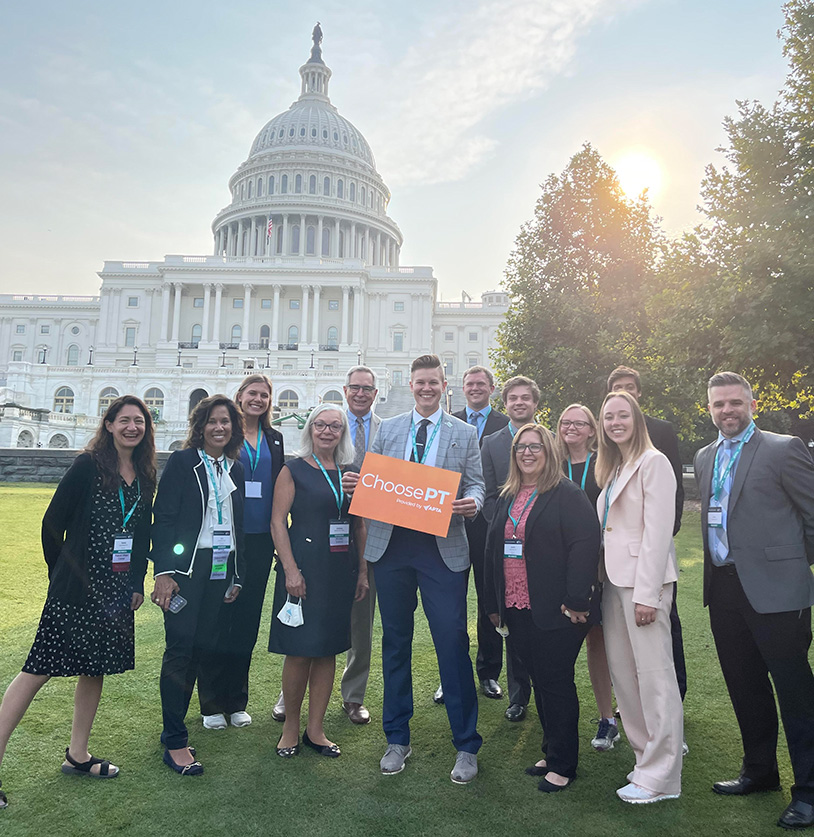 UIndy PTA students at the Indiana Statehouse