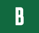 green square with white B
