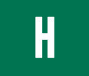 green square with white H