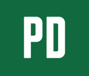 green square with white PD