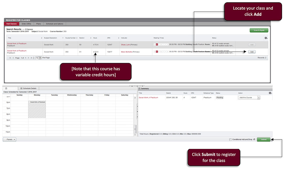 How to Adjust Credit Hours for a Variable Credit Class University of