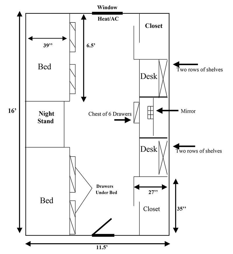 floor plan map in english