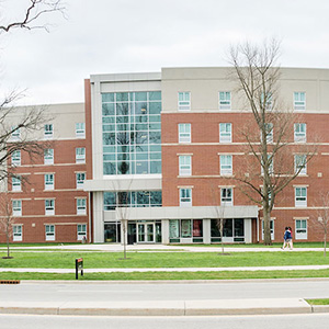 exterior shot of roberts hall